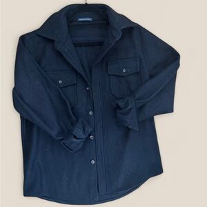 Brandy Melville Dark Blue Button-Up Shacket